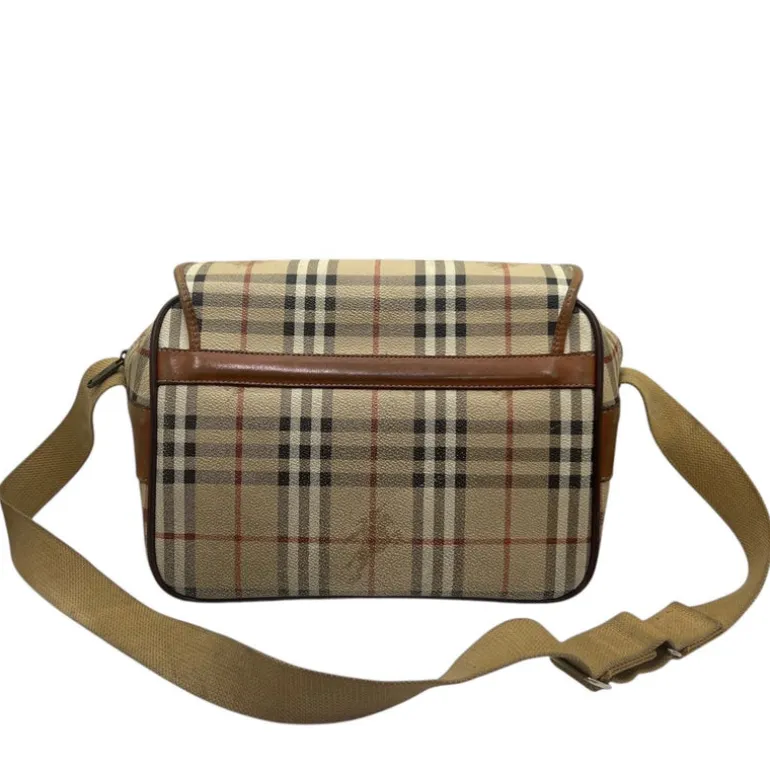 BURBERRY BORSA MESSENGER GRANDE VINTAGE IN PELLE