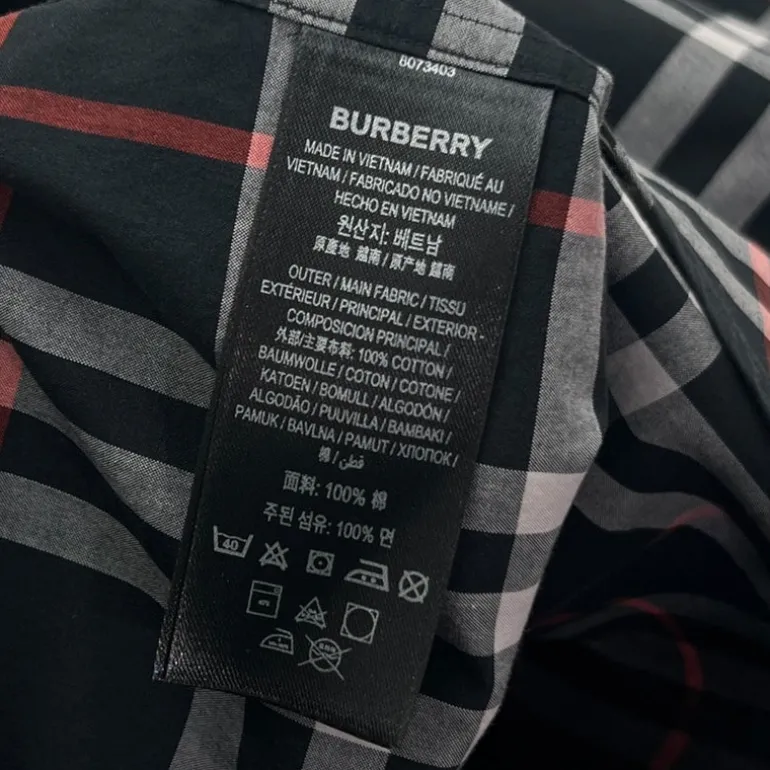 BURBERRY CAMICIA IN COTONE CHECK TG M (VESTE L)