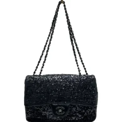 CHANEL BORSA CLASSICA SINGLE FLAP CON PAILLETTES