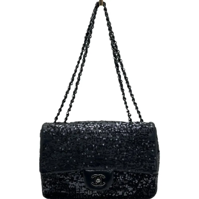 CHANEL BORSA CLASSICA SINGLE FLAP CON PAILLETTES