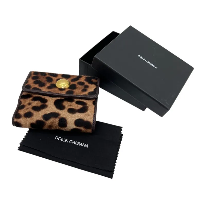 DOLCE & GABBANA PORTAFOGLIO ANIMALIER IN CAVALLINO