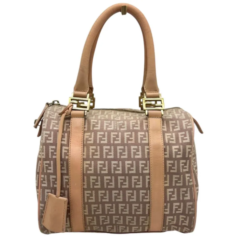 FENDI BAULETTO IN TELA ZUCCHINO E PELLE