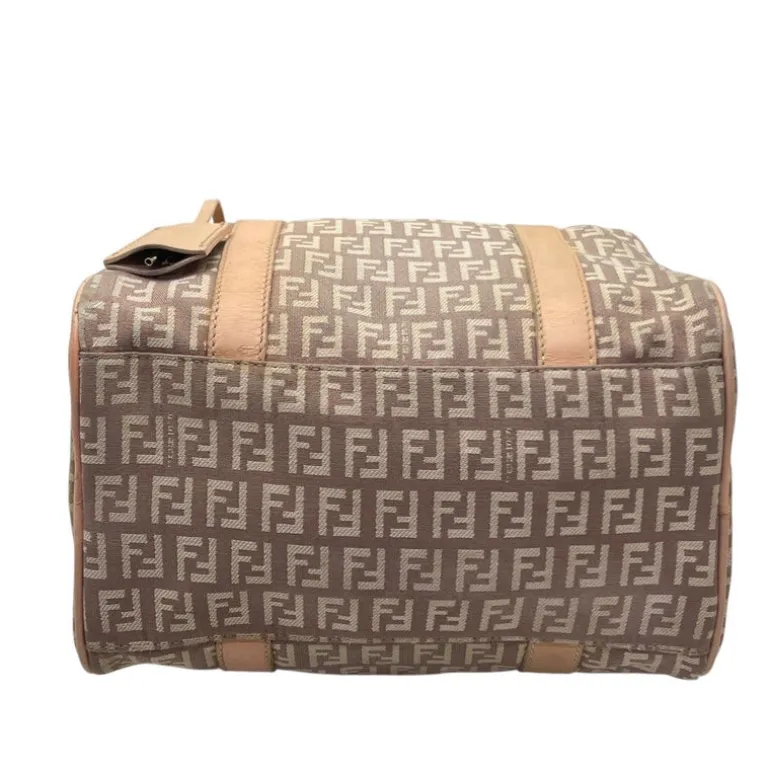 FENDI BAULETTO IN TELA ZUCCHINO E PELLE