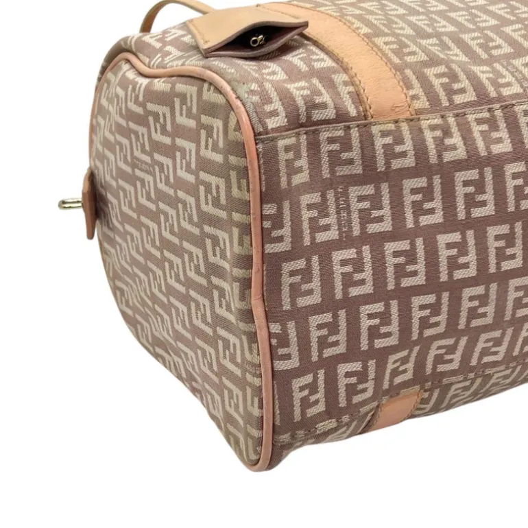 FENDI BAULETTO IN TELA ZUCCHINO E PELLE