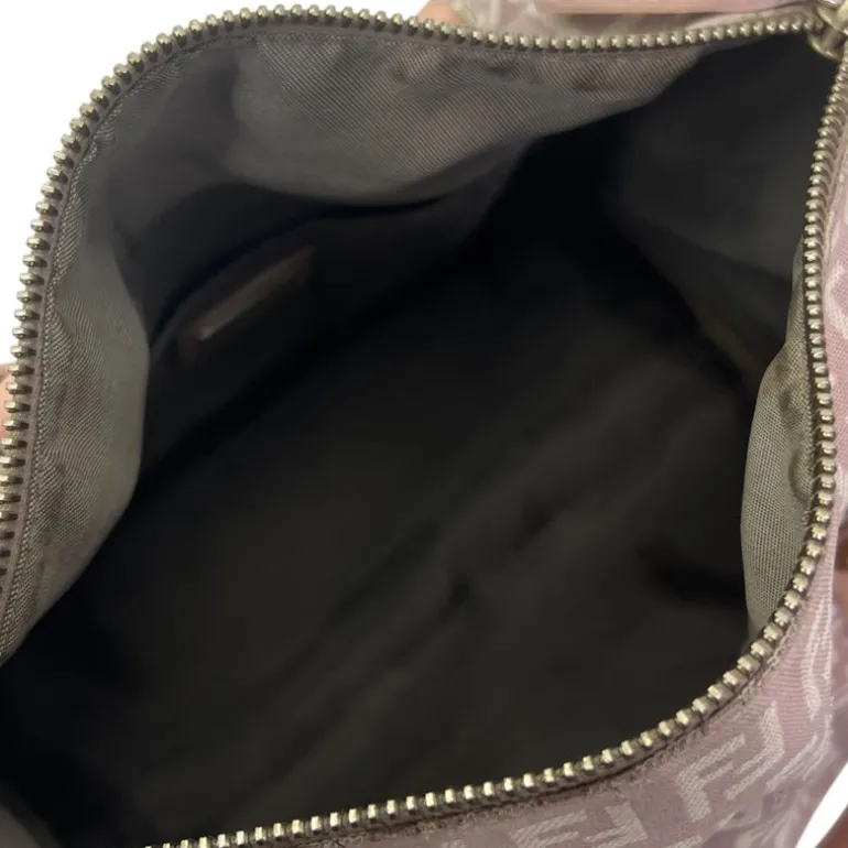 FENDI BAULETTO IN TELA ZUCCHINO E PELLE