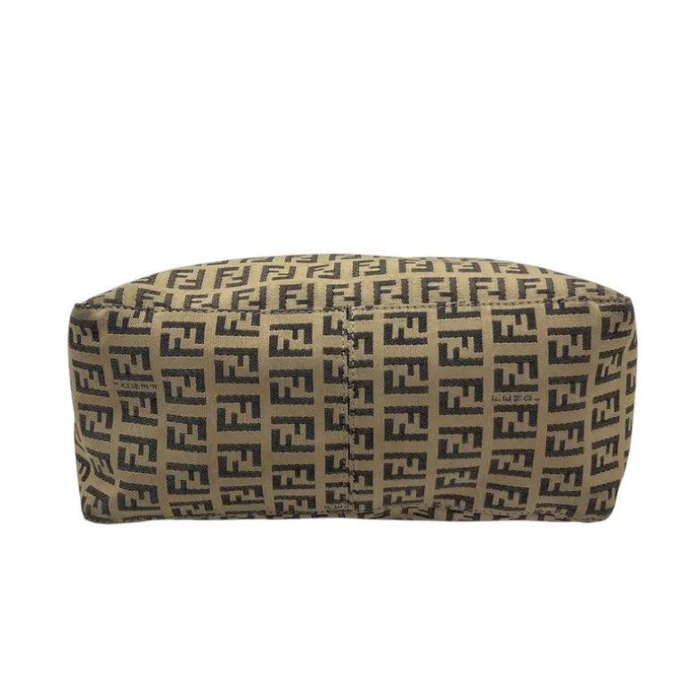 FENDI BORSA A MANO IN TELA FF ZUCCHINO