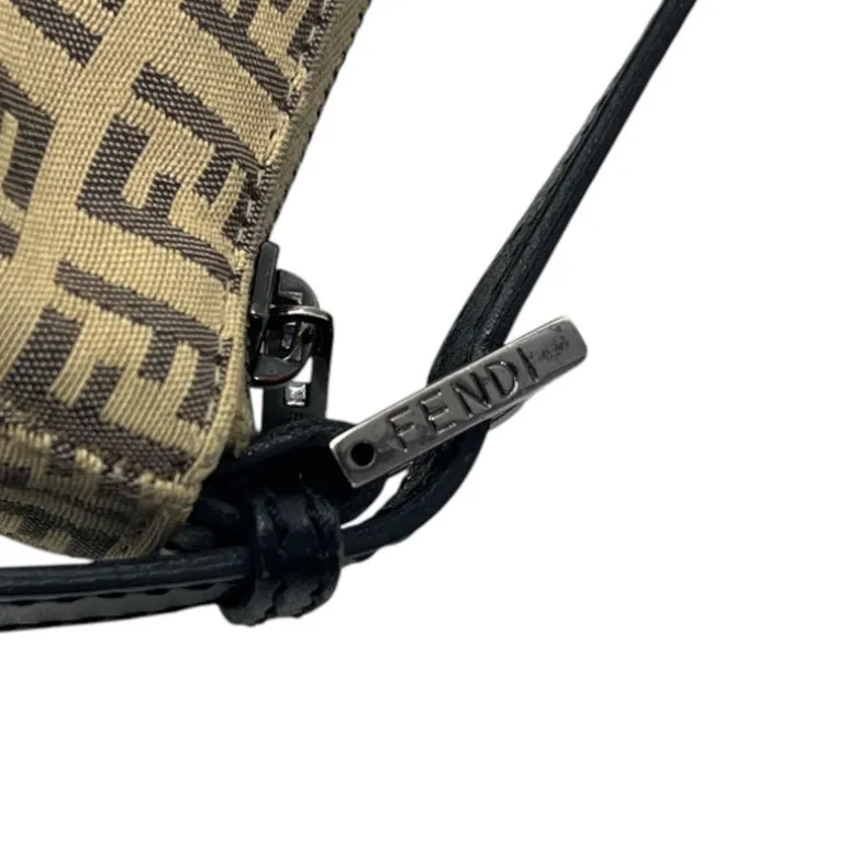 FENDI BORSA A MANO IN TELA FF ZUCCHINO