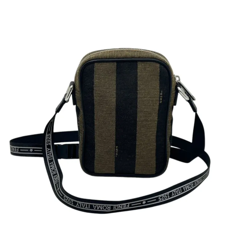 FENDI BORSA A TRACOLLA PICCOLA IN TESSUTO E PELLE