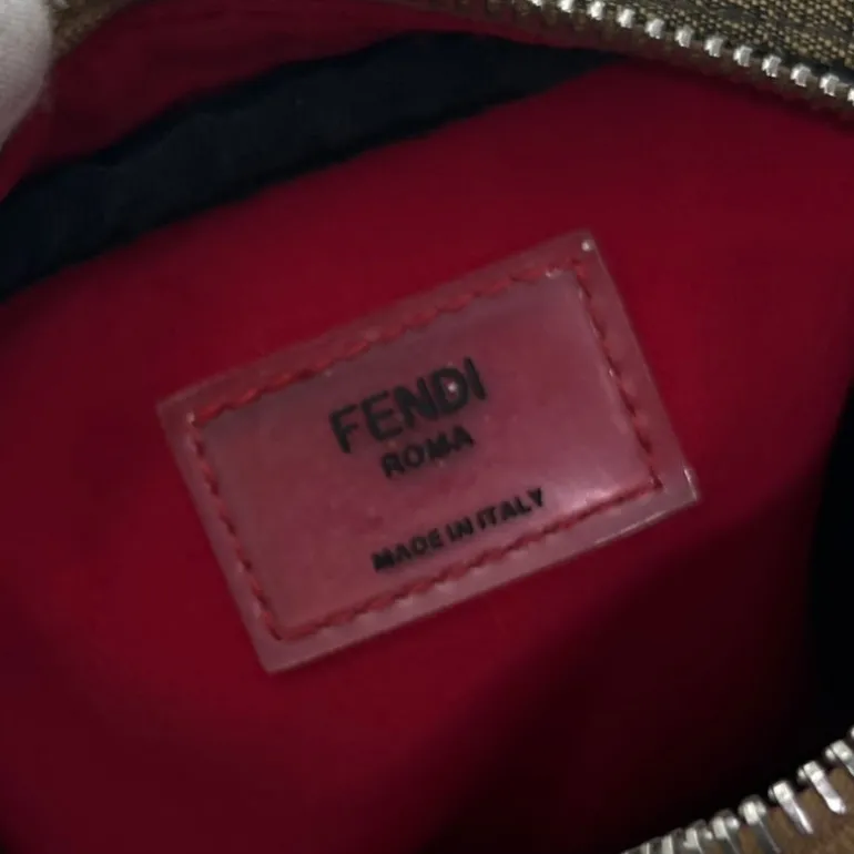 FENDI BORSA A TRACOLLA PICCOLA IN TESSUTO E PELLE