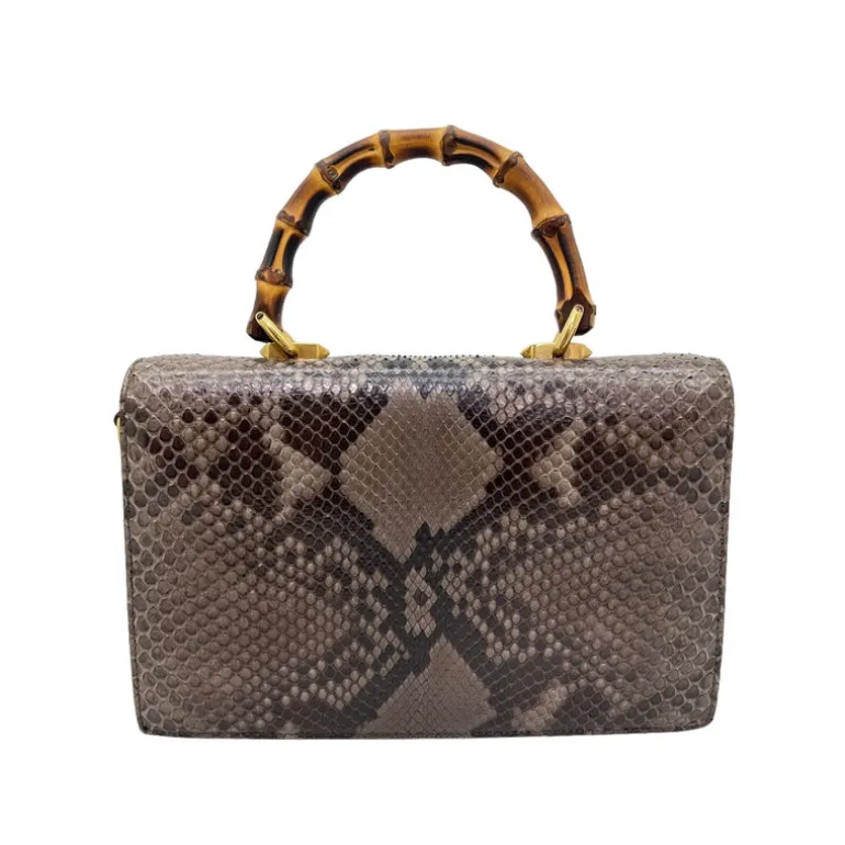 GUCCI BAMBOO BORSA PICCOLA A SPALLA IN PITONE