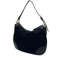 GUCCI BORSA A SPALLA IN TESSUTO GG E PELLE