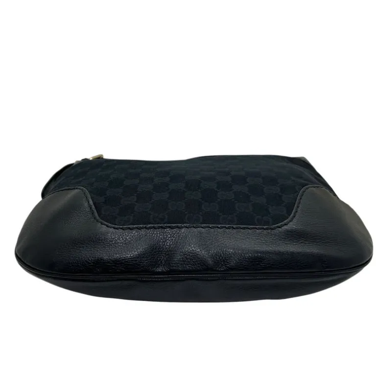 GUCCI BORSA A SPALLA IN TESSUTO GG E PELLE