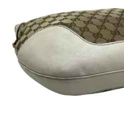 GUCCI BORSA A SPALLA IN TESSUTO GG E PELLE