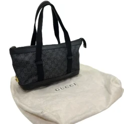 GUCCI BORSA A SPALLA IN TESSUTO GG E PELLE
