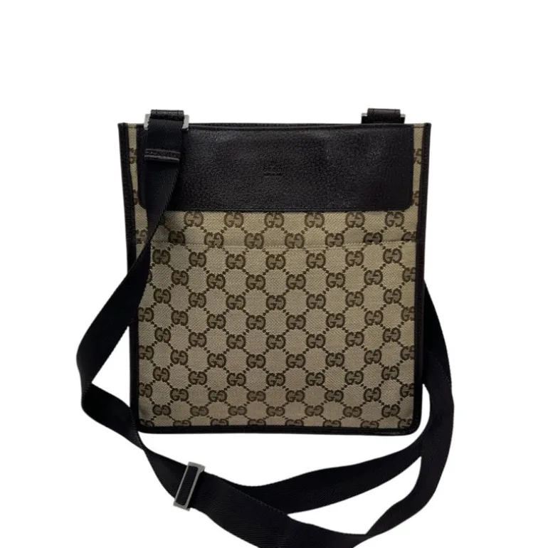 GUCCI BORSA A TRACOLLA IN TELA GG E PELLE