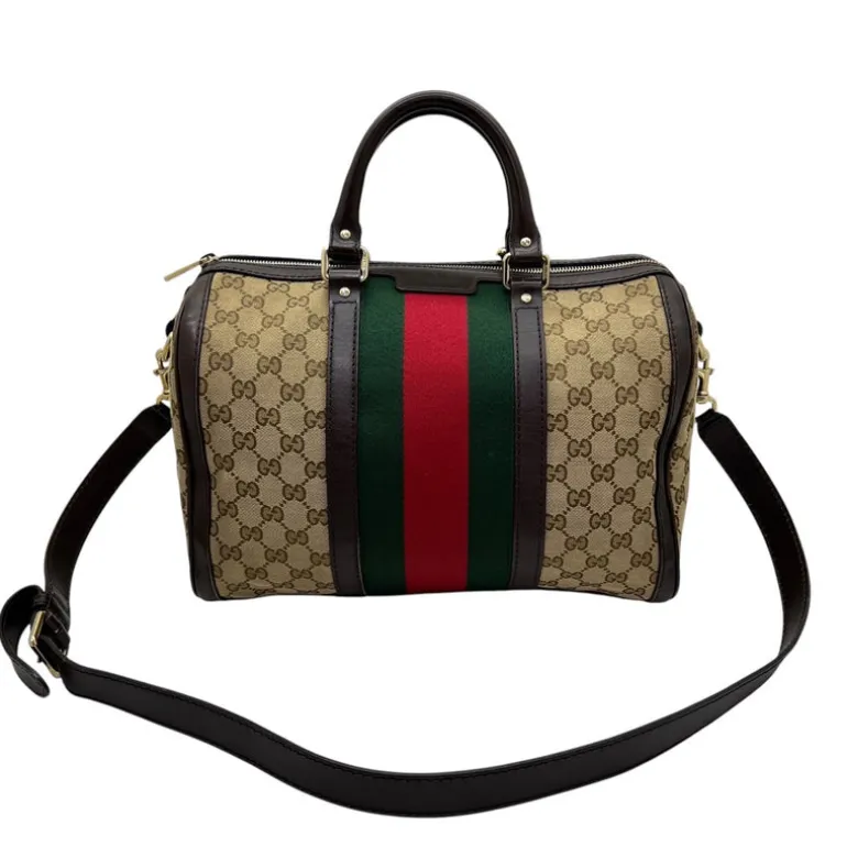 GUCCI BOSTON BAG WEB CON TRACOLLA