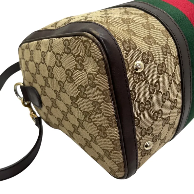GUCCI BOSTON BAG WEB CON TRACOLLA