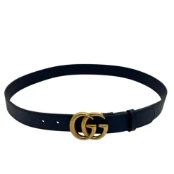 GUCCI CINTURA GG MARMONT BLU TG 95