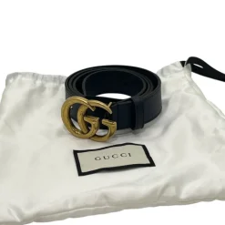 GUCCI CINTURA GG MARMONT BLU TG 95