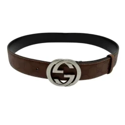 GUCCI CINTURA IN PELLE GG MIS. 85