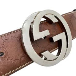 GUCCI CINTURA IN PELLE GG MIS. 85