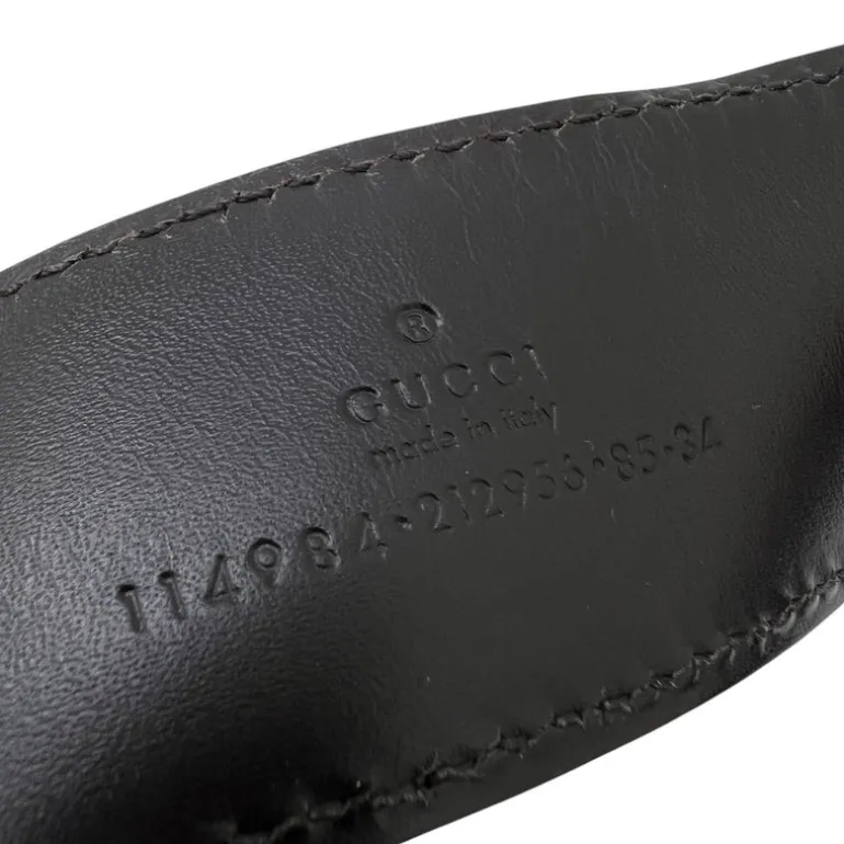 GUCCI CINTURA IN PELLE GG MIS. 85