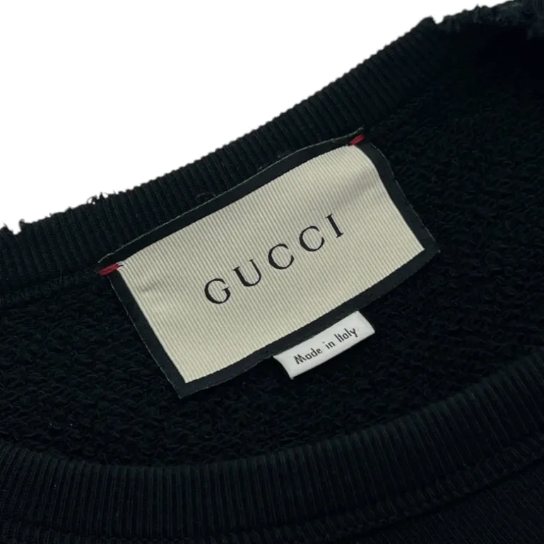 GUCCI FELPA GIROCOLLO VINTAGE LOGO TG XS