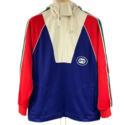 GUCCI GIACCA IN NYLON E COTONE CON PATCH TG XS (VESTE L)