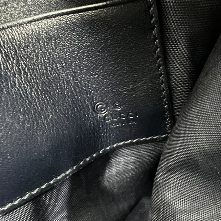 GUCCI POCHETTE IN PELLE GUCCISSIMA BLU