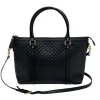 GUCCI TOTE BAG IN PELLE MICROGUCCISSIMA NERA
