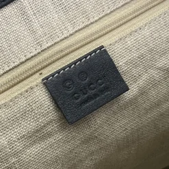 GUCCI TOTE BAG IN PELLE MICROGUCCISSIMA NERA