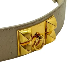 HERMÈS CINTURA COLLIER DE CHIEN IN STRUZZO TG 75