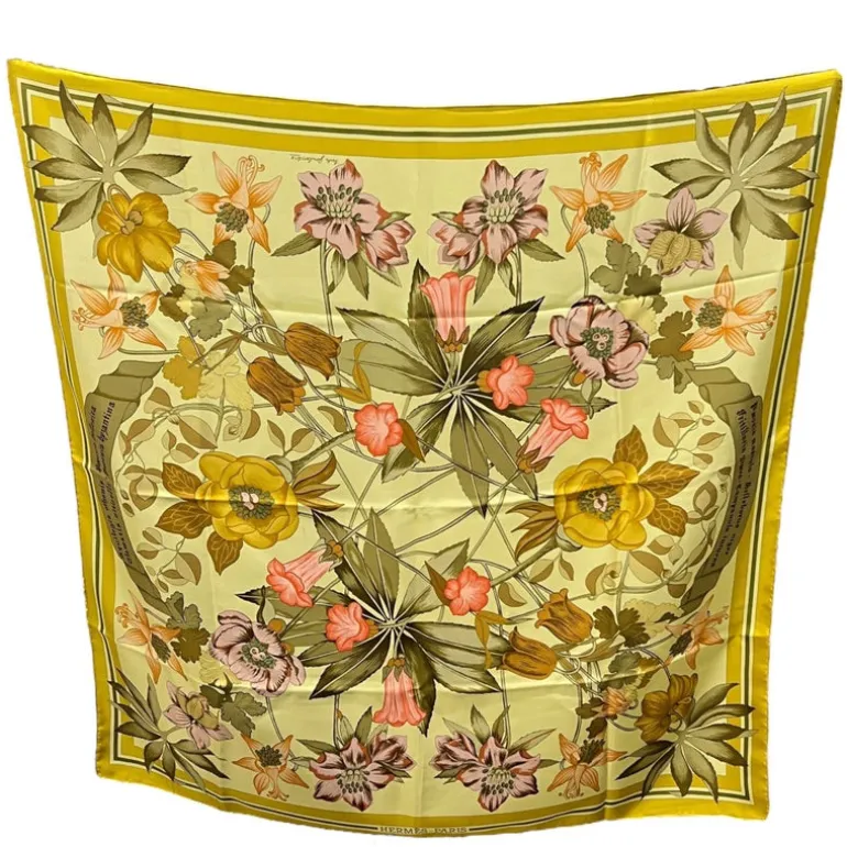 HERMÈS FOULARD CARRÉ 90 FLEURS D’HELLANDE