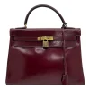 HERMÈS KELLY 32 VINTAGE BOX CALF ROUGE
