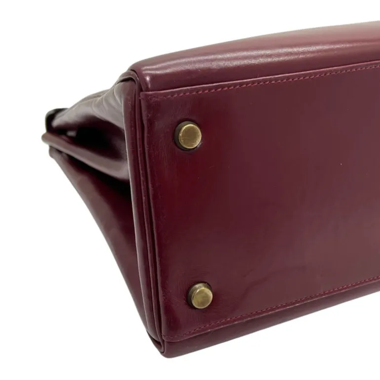 HERMÈS KELLY 32 VINTAGE BOX CALF ROUGE