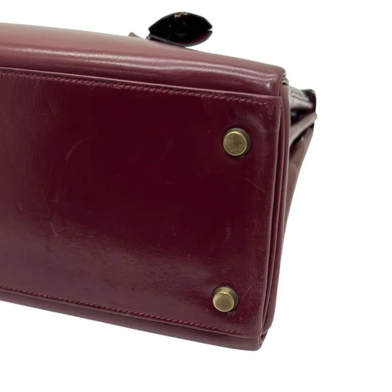HERMÈS KELLY 32 VINTAGE BOX CALF ROUGE