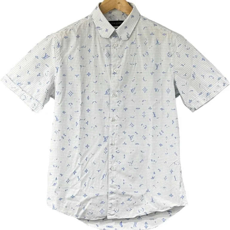 LOUIS VUITTON CAMICIA IN COTONE A MANICHE CORTE TG M (VESTE L)