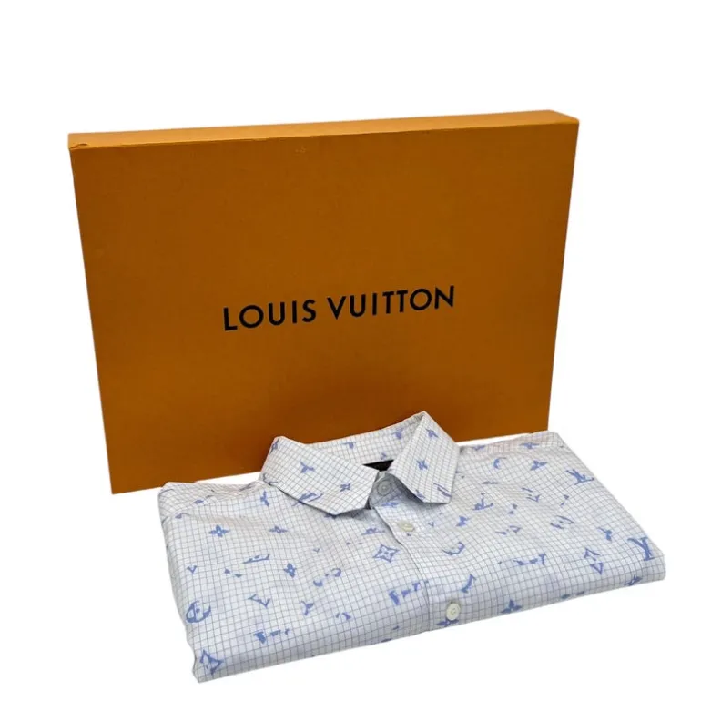 LOUIS VUITTON CAMICIA IN COTONE A MANICHE CORTE TG M (VESTE L)
