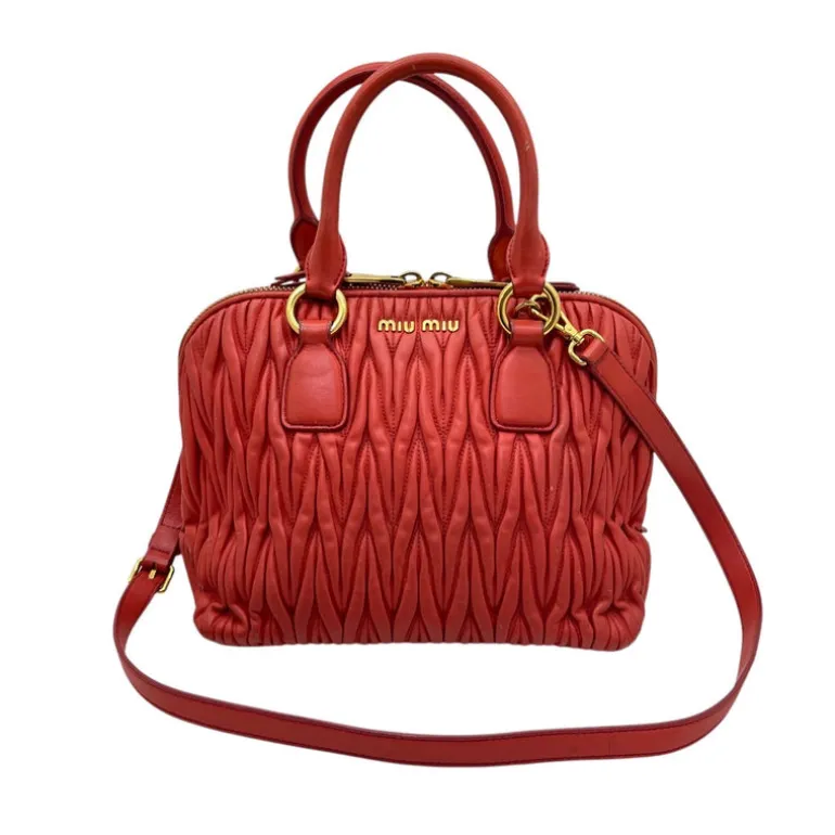MIU MIU BORSA A TRACOLLA IN NAPPA GOFFRATA