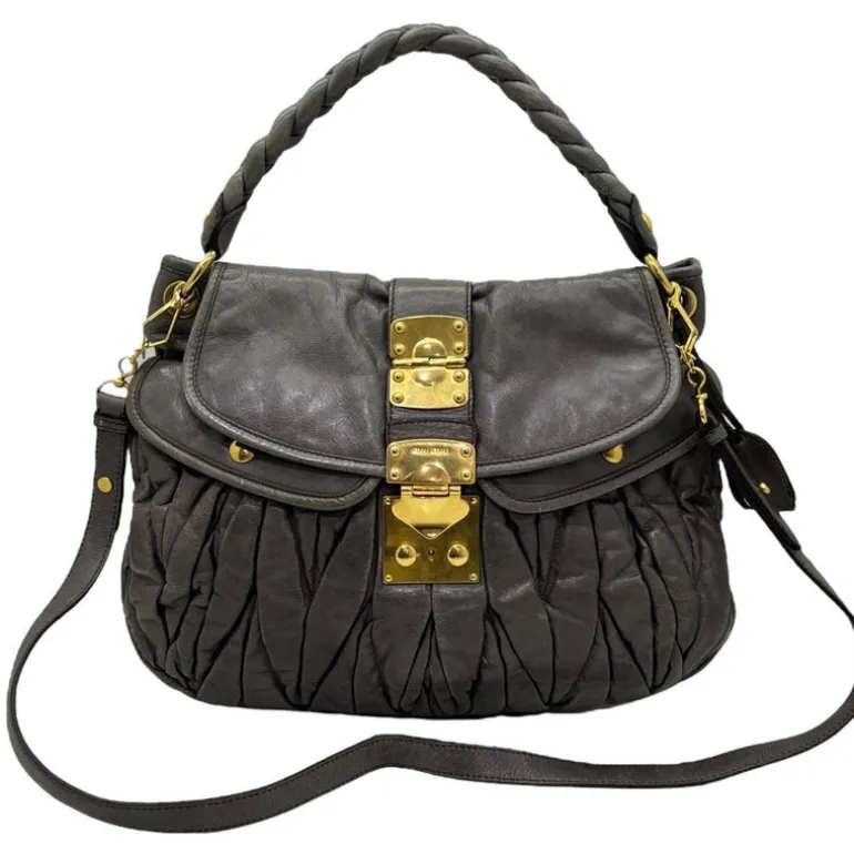 MIU MIU BORSA IN NAPPA GOFFRATA CON TRACOLLA