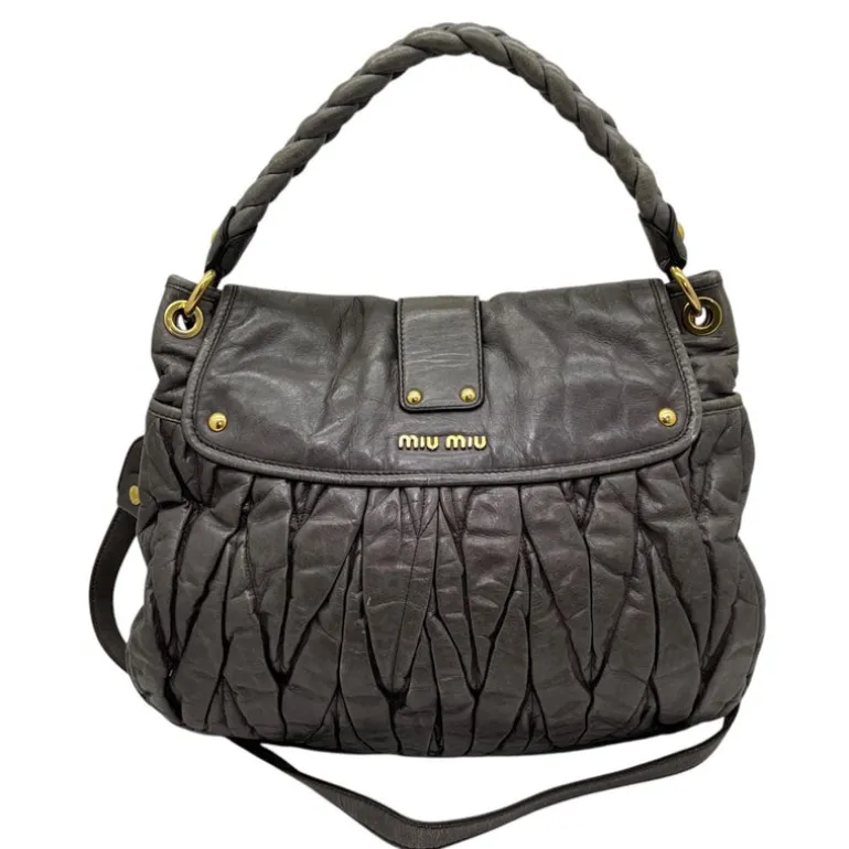 MIU MIU BORSA IN NAPPA GOFFRATA CON TRACOLLA