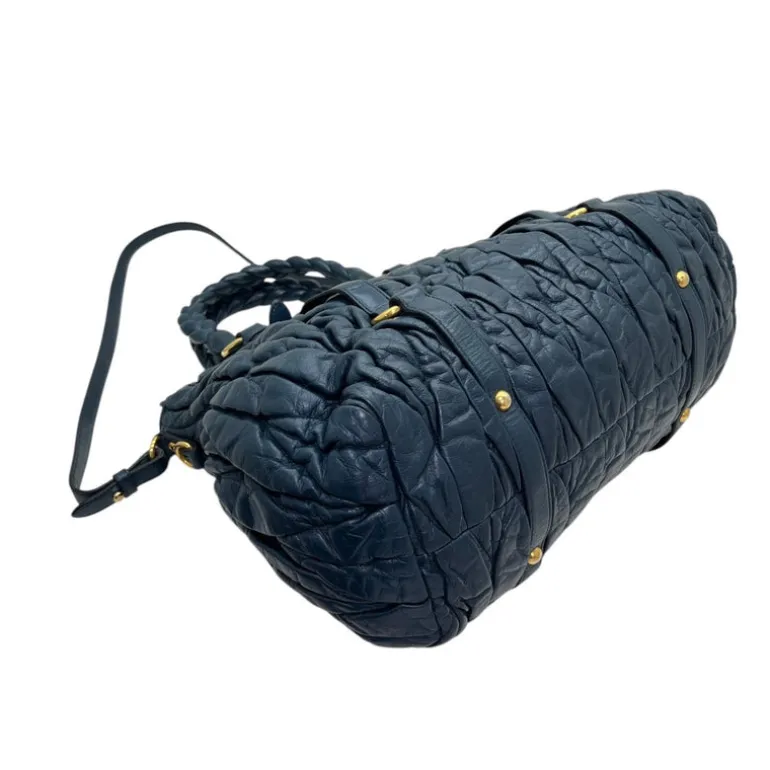 MIU MIU BORSA IN PELLE GOFFRATA A MANO / SPALLA