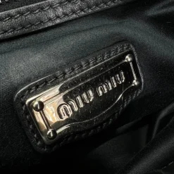 MIU MIU BORSA SHOPPING IN PELLE NERA