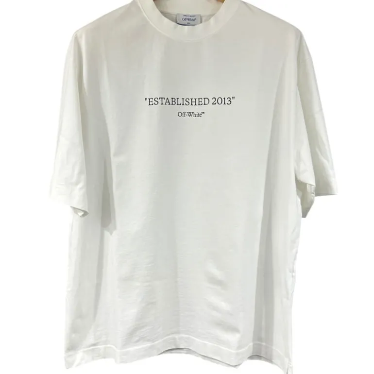 OFF-WHITE T-SHIRT OVERSIZE CON STAMPA TG L (VESTE XL)
