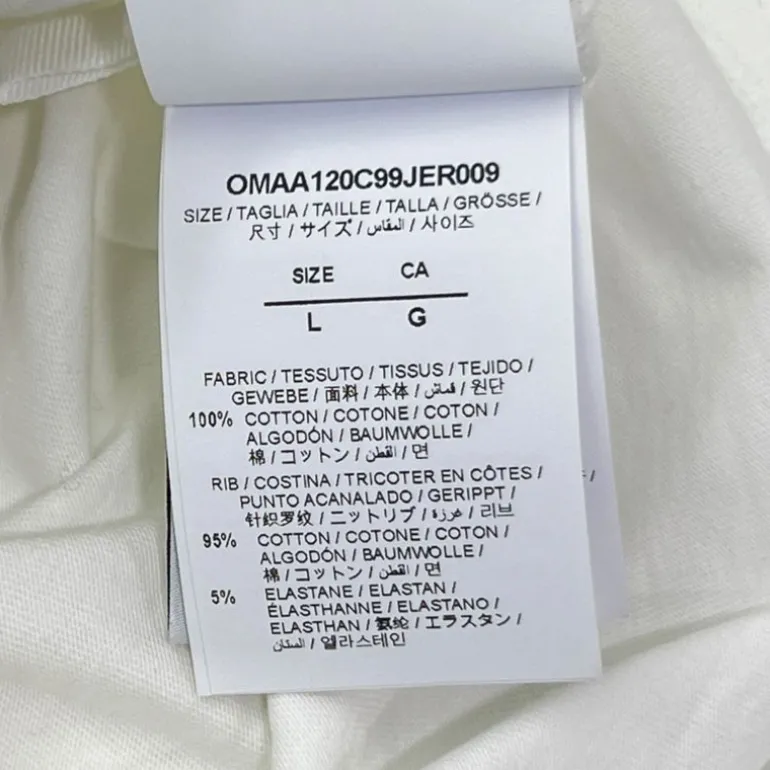 OFF-WHITE T-SHIRT OVERSIZE CON STAMPA TG L (VESTE XL)