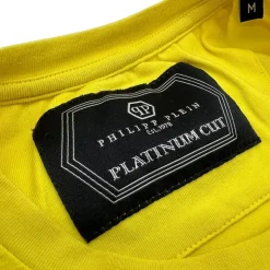 PHILIPP PLEIN SKULL STRASS TSHIRT TG. M GIALLA