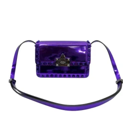 VALENTINO GARAVANI IN PELLE METALIZZATA VIOLA