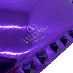 VALENTINO GARAVANI IN PELLE METALIZZATA VIOLA