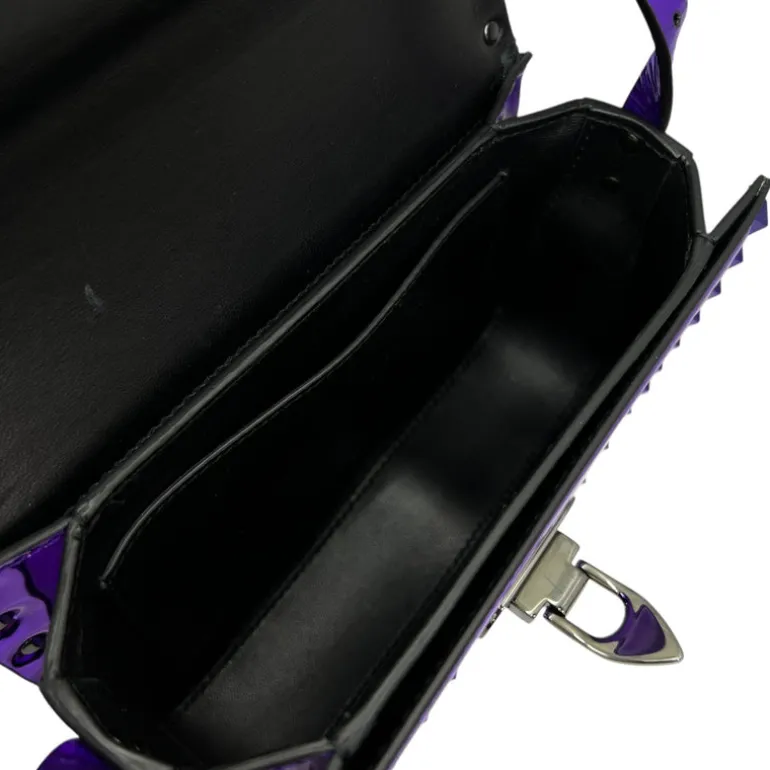 VALENTINO GARAVANI IN PELLE METALIZZATA VIOLA