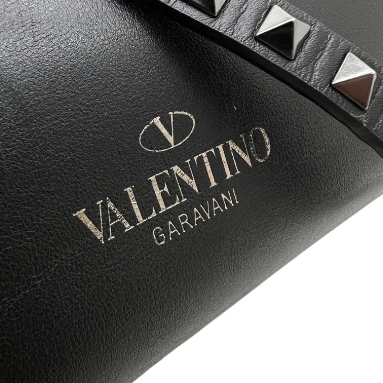 VALENTINO GARAVANI NOIR ROCKSTUD GRANDE IN PELLE